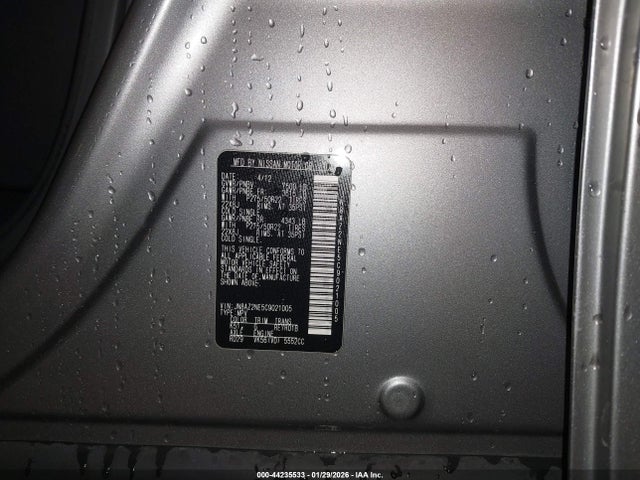 2012 Infiniti Qx56 მანქანა იყიდება აუქციონზე, vin: JN8AZ2NE5C9021005, აუქციონის ნომერი: 44235533
