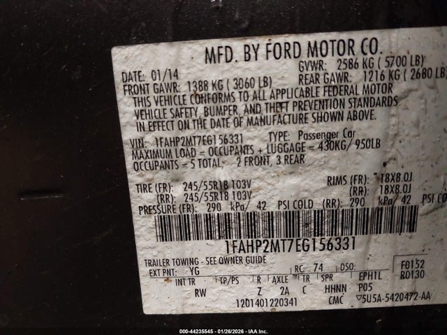 Ford Police Interceptor 2014 1FAHP2MT7EG156331 Image 9