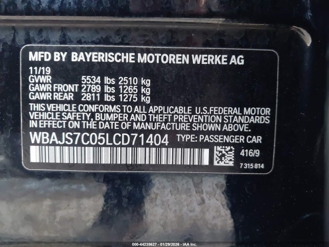2020 BMW M550I WBAJS7C05LCD71404 Photo 8