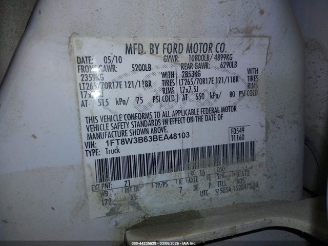 2011 FORD F-350 1FT8W3B63BEA48103 Photo 8