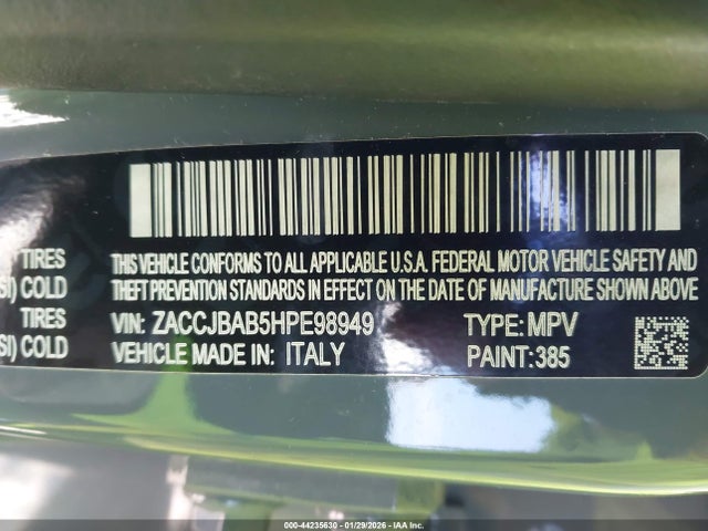 2017 JEEP RENEGADE ZACCJBAB5HPE98949 Photo 8