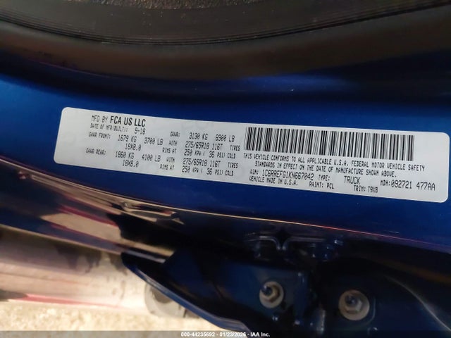 2019 Ram 1500 Big Horn/lone Star  4x2 5'7 Box მანქანა იყიდება აუქციონზე, vin: 1C6RREFG1KN667042, აუქციონის ნომერი: 44235692