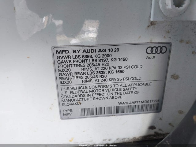 2021 AUDI Q7 WA1LJAF71MD017225 Photo 8