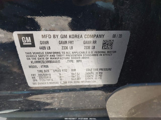 Aukcja sprzedaży 2021 Buick Encore Gx Awd Preferred, vin: KL4MMCSLXMB044445, numer aukcji: 44235817