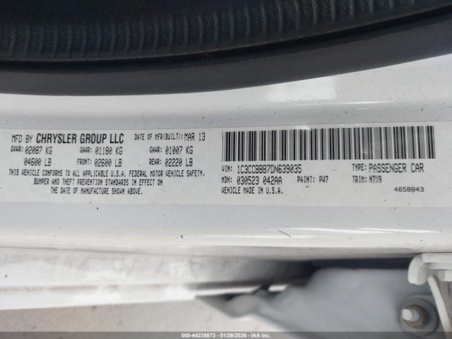 Продаж на аукціоні авто 2013 Chrysler 200 Touring, vin: 1C3CCBBB7DN639035, номер лоту: 44235873