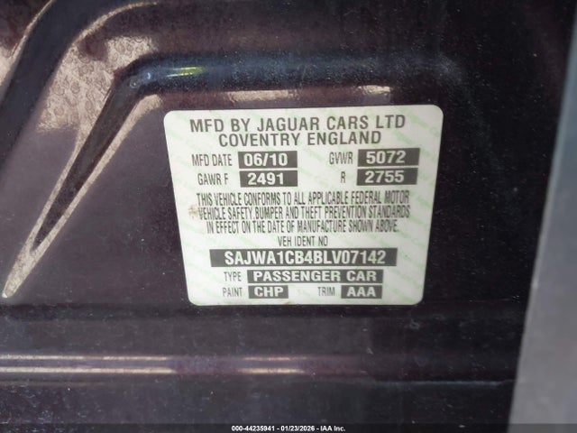 2011 JAGUAR XJ SAJWA1CB4BLV07142 Photo 8