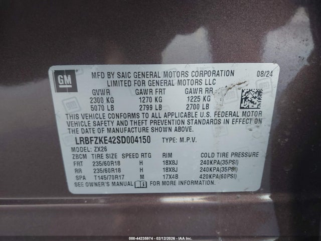 Продаж на аукціоні авто 2025 Buick Envision Preferred Awd, vin: LRBFZKE42SD004150, номер лоту: 44235974