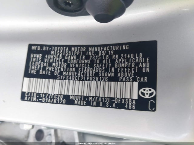 5YFS4RCE2LP028126 Toyota COROLLA SE