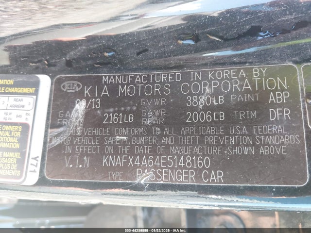 KIA FORTE LX 2014 KNAFX4A64E5148160 Image 9