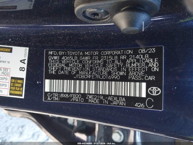 JTDBCMFE7RJ016990 Toyota Corolla Hybrid Le