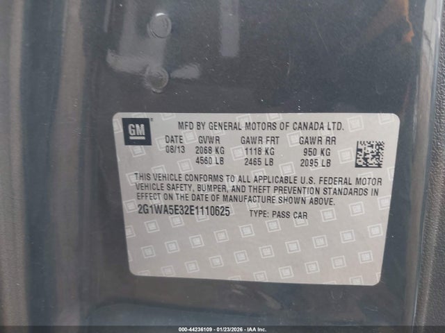 2G1WA5E32E1110625 Chevrolet Impala Limited Ls