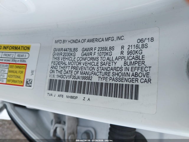 1HGCV1F35JA199582 Honda Accord Sport