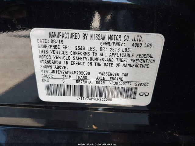 JN1EV7AP5LM202098 Infiniti Q50