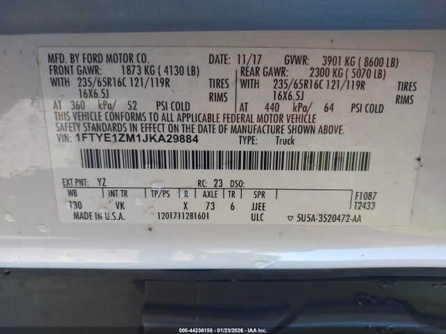 2018 FORD TRANSIT-150 1FTYE1ZM1JKA29884 Photo 8