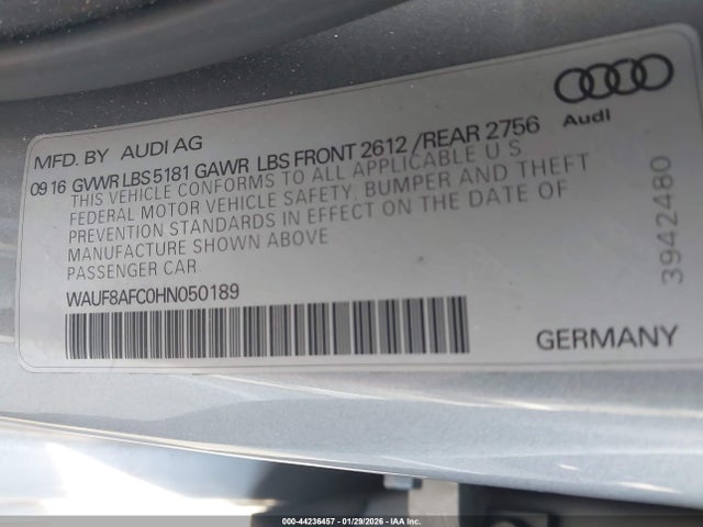 2017 AUDI A6 WAUF8AFC0HN050189 Photo 8