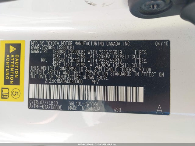 2010 LEXUS RX 350 2T2ZK1BA6AC030300 Photo 8