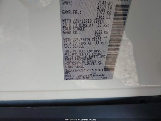 Nissan Rogue Sl Intelligent Awd 2020 5N1AT2MV2LC779008 Image 9