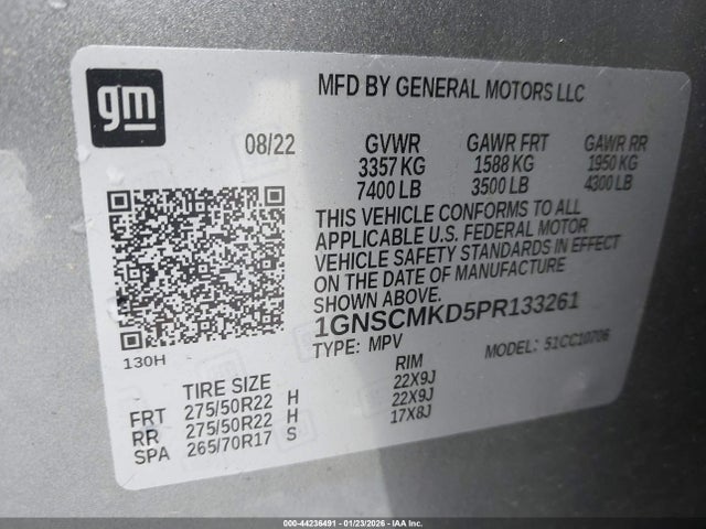 Продажа на аукционе авто 2023 Chevrolet Tahoe 2wd Ls, vin: 1GNSCMKD5PR133261, номер лота: 44236491