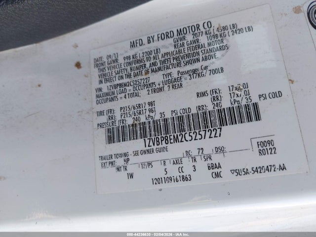 2012 FORD MUSTANG 1ZVBP8EM2C5257227 Photo 8