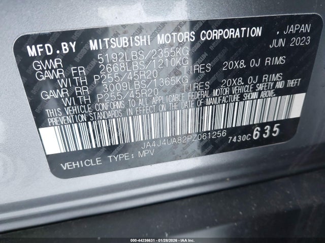 2023 MITSUBISHI OUTLANDER JA4J4UA82PZ061256 Photo 8