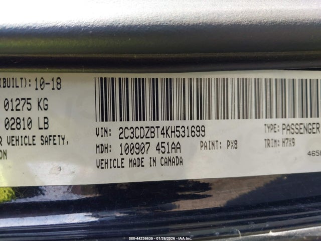 Dodge Challenger R/t 2019 2C3CDZBT4KH531699 Image 9