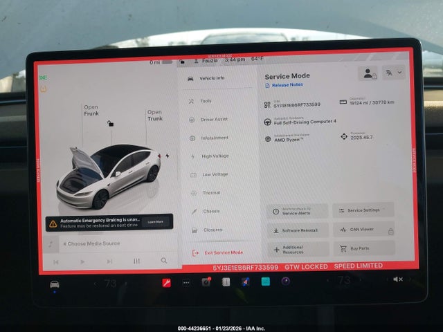 5YJ3E1EB6RF733599 Tesla Model 3 Long Range Dual Motor All-wheel Drive