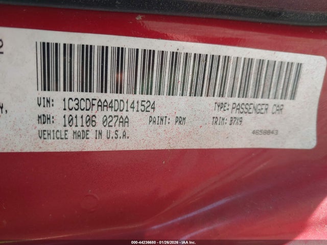 Продаж на аукціоні авто 2013 Dodge Dart Se, vin: 1C3CDFAA4DD141524, номер лоту: 44236680