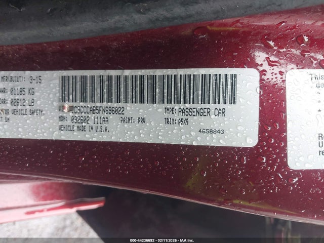Chrysler 200 Limited 2015 1C3CCCAB5FN696022 Image 9