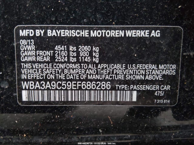 BMW 335i 2014 WBA3A9C59EF686286 Image 9