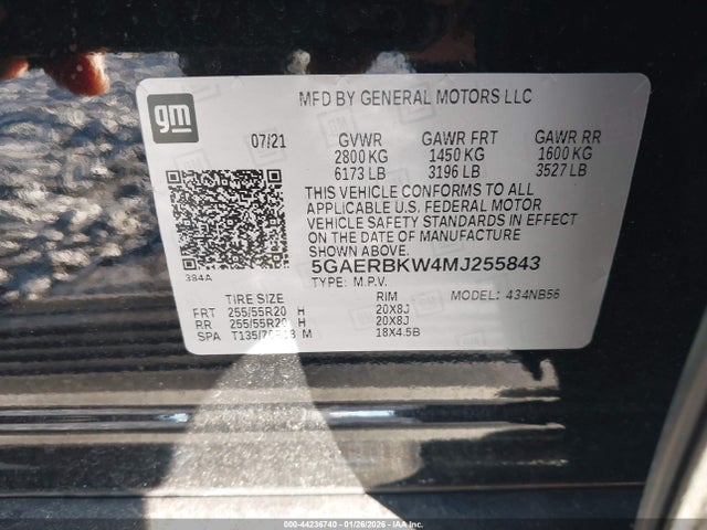 5GAERBKW4MJ255843 Buick Enclave Fwd Essence