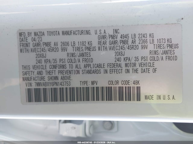 Aukcja sprzedaży 2023 Mazda Cx-50 2.5 Turbo, vin: 7MMVABXY6PN143753, numer aukcji: 44236745