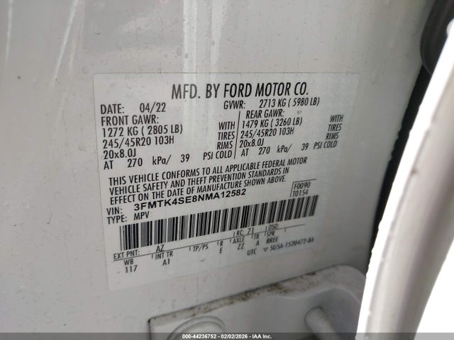 Ford Mustang Mach-e Gt 2022 3FMTK4SE8NMA12582 Image 9
