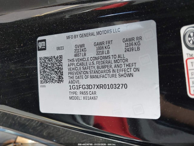 2024 CHEVROLET CAMARO 1G1FG3D7XR0103270 Photo 8