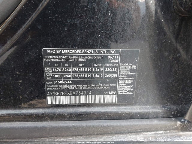 2011 MERCEDES-BENZ GL 450 4JGBF7BEXBA754914 Photo 8