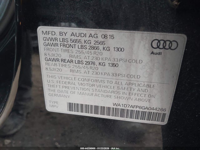 2016 AUDI Q5 WA1D7AFP6GA044266 Photo 8