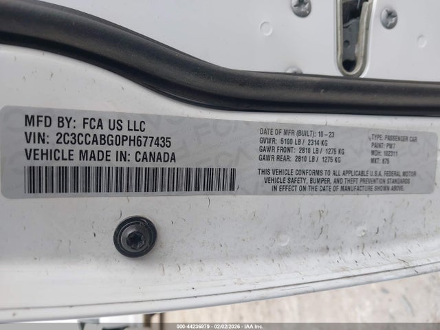 Продажа на аукционе авто 2023 Chrysler 300 300s, vin: 2C3CCABG0PH677435, номер лота: 44236979