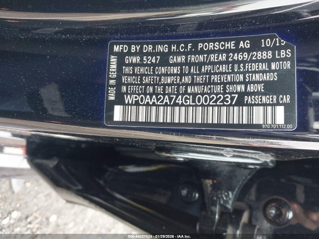 2016 PORSCHE PANAMERA WP0AA2A74GL002237 Photo 8
