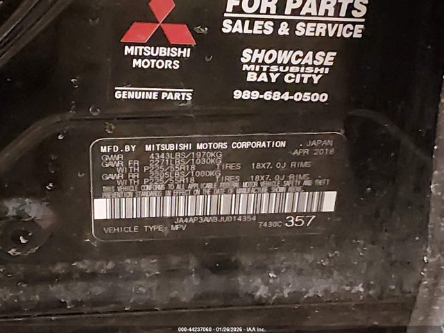 2018 MITSUBISHI OUTLANDER SPORT JA4AP3AW3JU014354 Photo 8