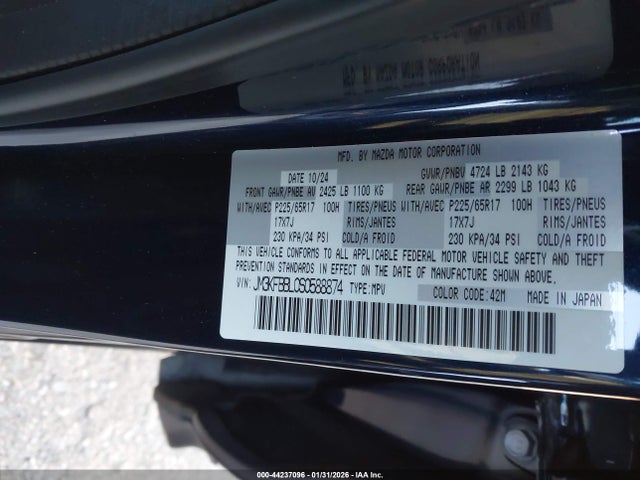 Aukcja sprzedaży 2025 Mazda Cx-5 2.5 S Select, vin: JM3KFBBL0S0588874, numer aukcji: 44237096