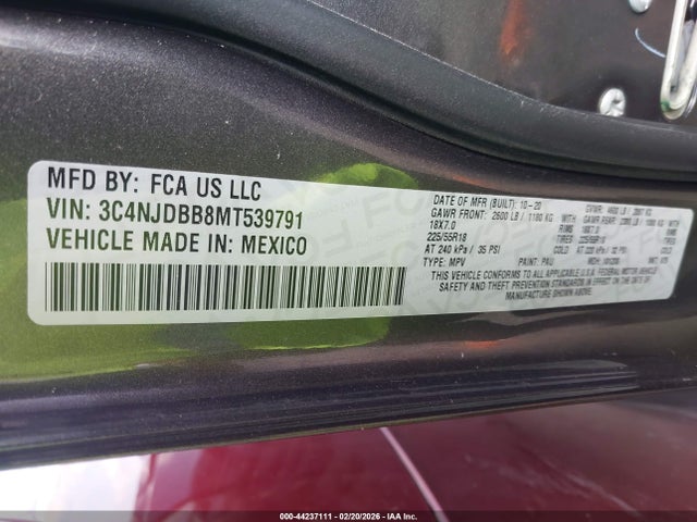 2021 JEEP COMPASS 3C4NJDBB8MT539791 Photo 8