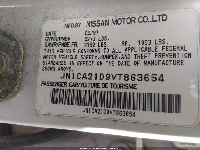 1997 NISSAN MAXIMA JN1CA21D9VT863654 Photo 8