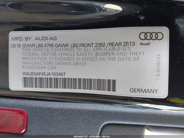 2018 AUDI A4 WAUENAF45JA163467 Photo 8