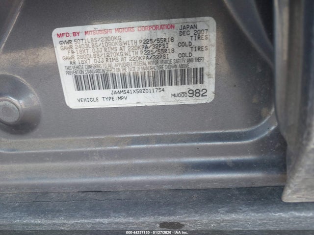 Продаж на аукціоні авто 2008 Mitsubishi Outlander Xls, vin: JA4MS41X58Z011754, номер лоту: 44237150