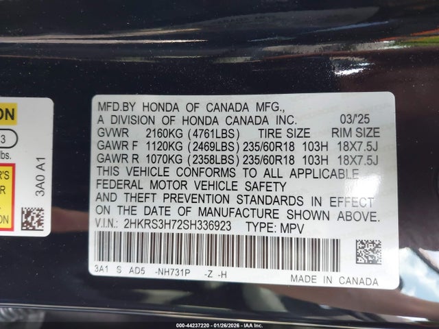 2025 HONDA CR-V 2HKRS3H72SH336923 Photo 8