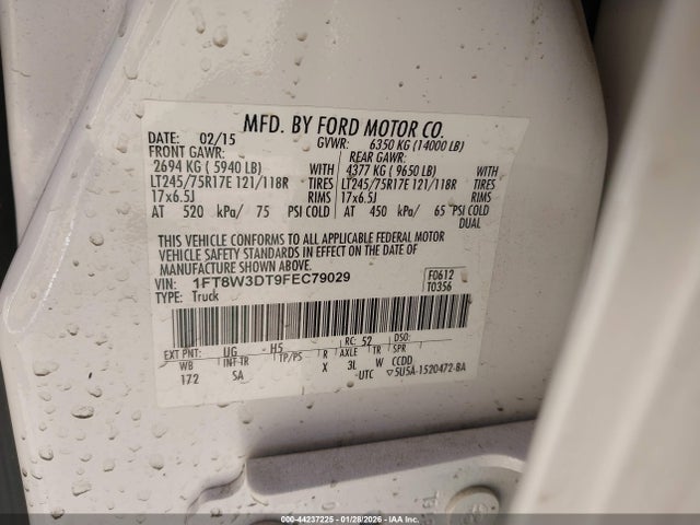 Ford F-350 Lariat 2015 1FT8W3DT9FEC79029 Image 8