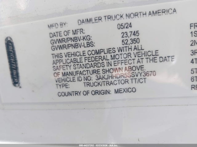 Freightliner New Cascadia 126 2025 3AKJHHDR5SSVY3670 Image 8