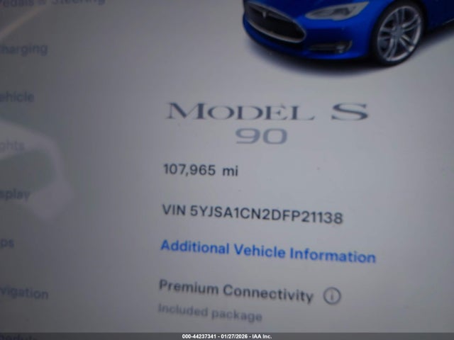 Aukcja sprzedaży 2013 Tesla Model S, vin: 5YJSA1CN2DFP21138, numer aukcji: 44237341