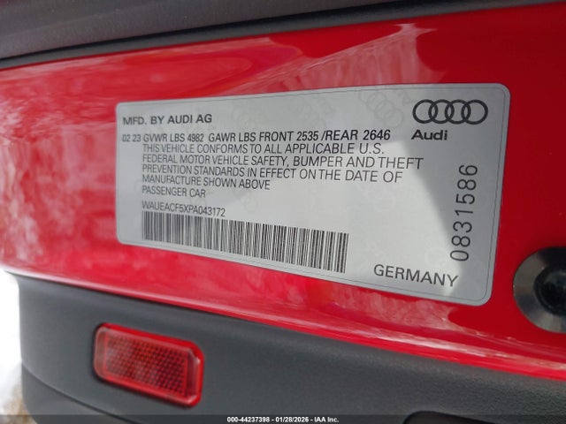 2023 AUDI A5 SPORTBACK WAUEACF5XPA043172 Photo 8