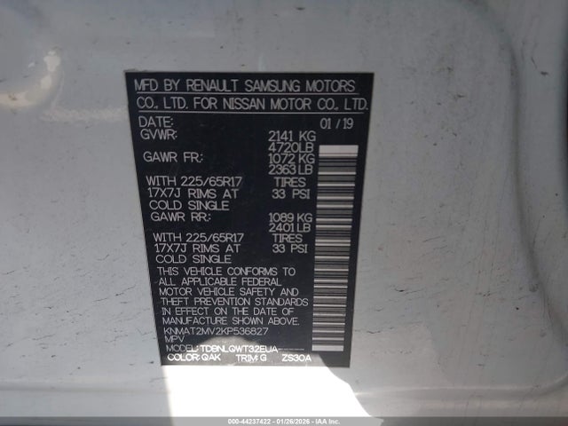 2019 NISSAN ROGUE KNMAT2MV2KP536827 Photo 8