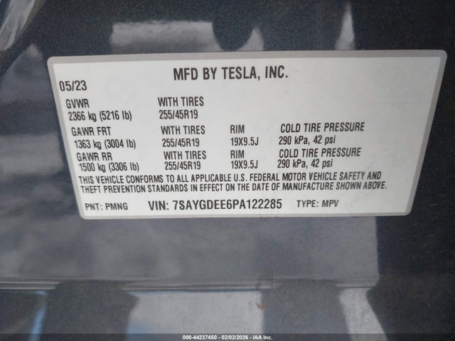 2023 TESLA MODEL Y 7SAYGDEE6PA122285 Photo 8